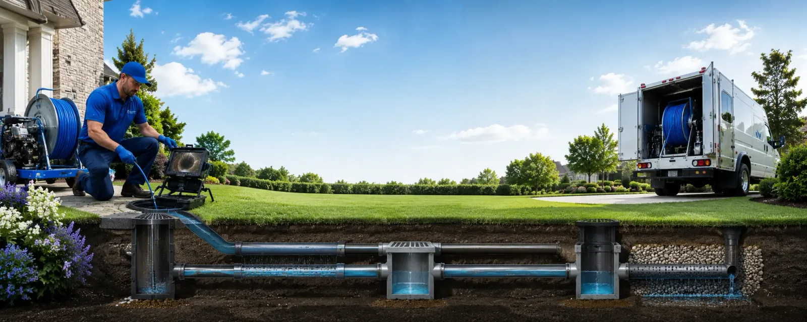 Outdoor drain cleaning information for Cornland, IL